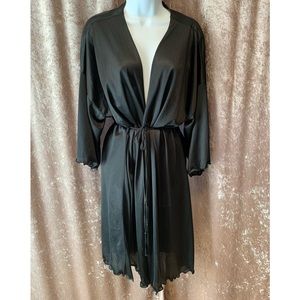 Black nylon robe